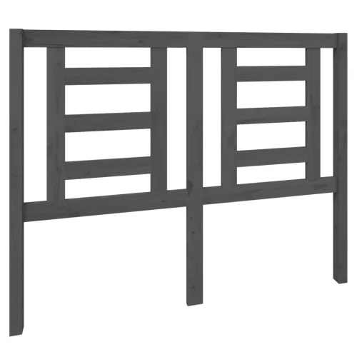  szürke tömör fenyőfa ágyfejtámla 126 x 4 x 100 cm