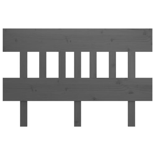  szürke tömör fenyőfa ágyfejtámla 123,5x3x81 cm
