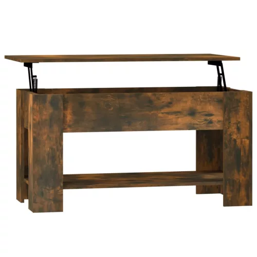  füstös tölgy színű szerelt fa dohányzóasztal 101 x 49 x 52 cm