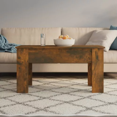  füstös tölgy színű szerelt fa dohányzóasztal 101 x 49 x 52 cm