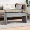  szürke sonoma színű szerelt fa dohányzóasztal 102x50,5x52,5 cm