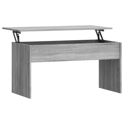  szürke sonoma színű szerelt fa dohányzóasztal 102x50,5x52,5 cm