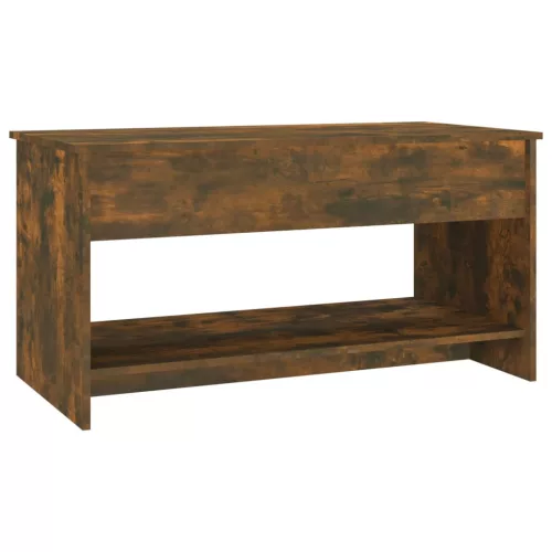  füstös tölgy színű szerelt fa dohányzóasztal 102 x 50 x 52,5 cm