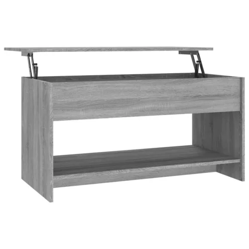  szürke sonoma színű szerelt fa dohányzóasztal 102x50x52,5 cm