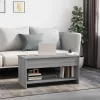  szürke sonoma színű szerelt fa dohányzóasztal 102x50x52,5 cm