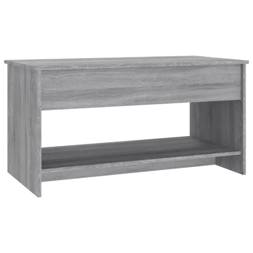 szürke sonoma színű szerelt fa dohányzóasztal 102x50x52,5 cm