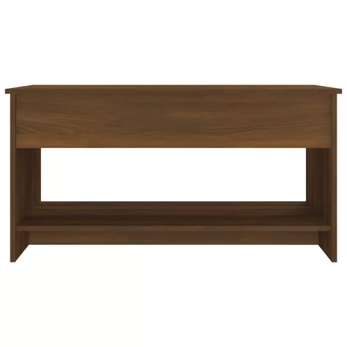  barna tölgy színű szerelt fa dohányzóasztal 102 x 50 x 52,5 cm
