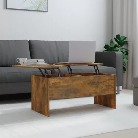    füstös tölgy színű szerelt fa dohányzóasztal 102x50,5x46,5 cm