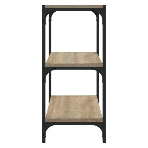  sonoma tölgy szerelt fa és acél könyvszekrény 40 x 33 x 70,5 cm