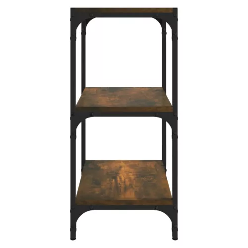  füstös tölgy szerelt fa és acél könyvszekrény 40 x 33 x 70,5 cm