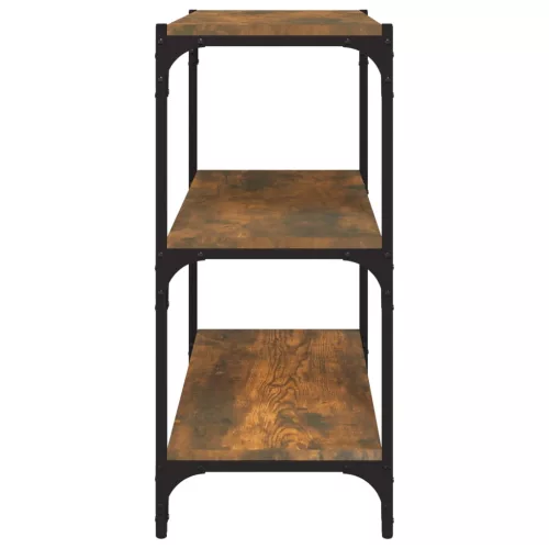  füstös tölgy szerelt fa és acél könyvszekrény 60 x 33 x 70,5 cm