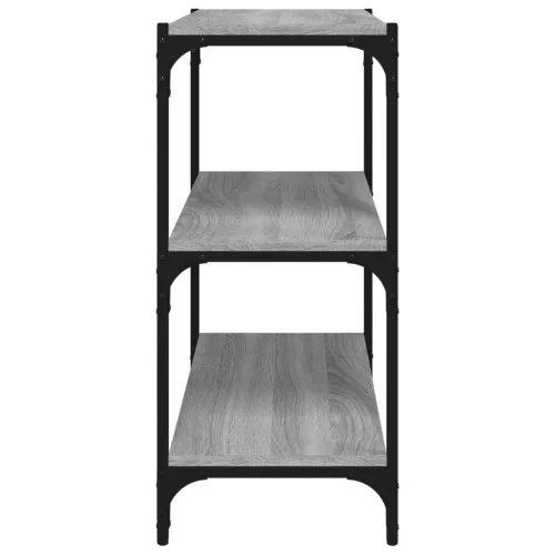  szürke sonoma színű szerelt fa/acél könyvszekrény 60x33x70,5 cm