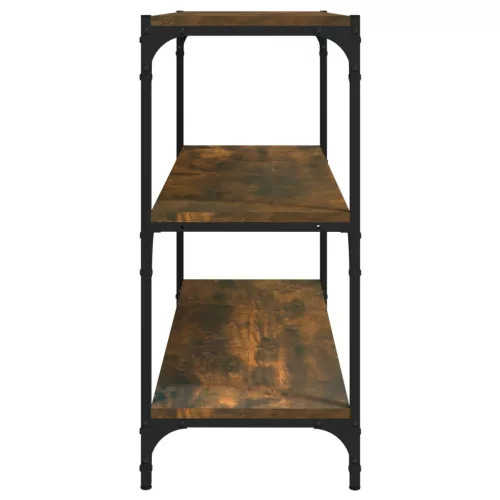  füstös tölgy szerelt fa és acél könyvszekrény 80 x 33 x 70,5 cm