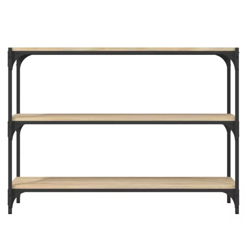  sonoma tölgy színű fa és acél könyvszekrény 100 x 33 x 70,5 cm