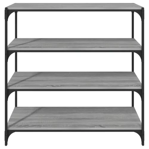  szürke sonoma színű szerelt fa/acél könyvszekrény 100x33x100 cm