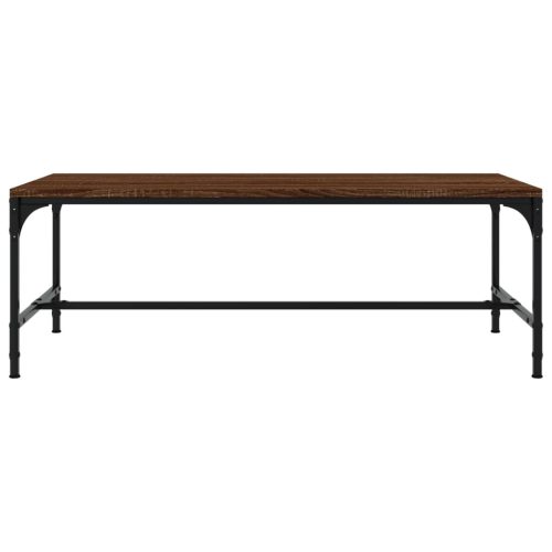  barna tölgyszínű szerelt fa dohányzóasztal 100 x 50 x 35 cm