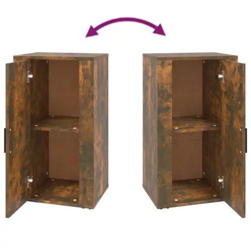  füstös tölgy színű szerelt fa tálalószekrény 40x33x70 cm