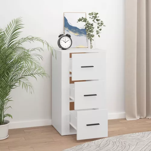  fehér szerelt fa tálalószekrény 40 x 33 x 70 cm