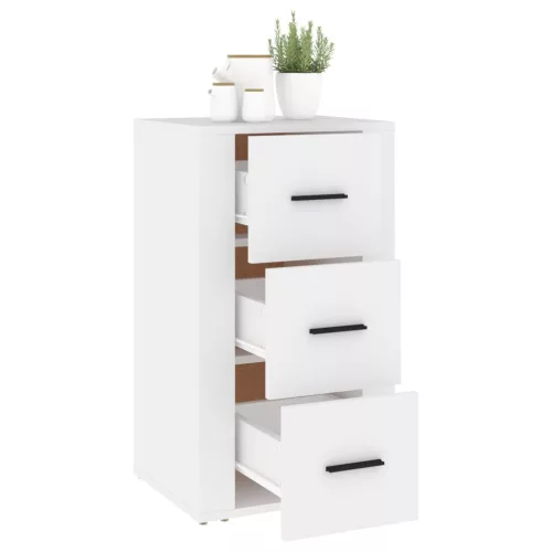  fehér szerelt fa tálalószekrény 40 x 33 x 70 cm