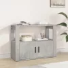  betonszürke szerelt fa tálalószekrény 80x30x60 cm