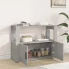 betonszürke szerelt fa tálalószekrény 80x30x60 cm