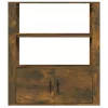  füstös tölgy színű szerelt fa tálalószekrény 80x30x90 cm