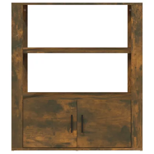  füstös tölgy színű szerelt fa tálalószekrény 80x30x90 cm