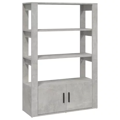  betonszürke szerelt fa tálalószekrény 80x30x119,5 cm