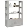  betonszürke szerelt fa tálalószekrény 80x30x119,5 cm