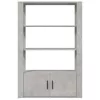  betonszürke szerelt fa tálalószekrény 80x30x119,5 cm