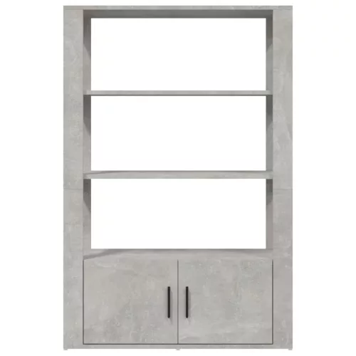  betonszürke szerelt fa tálalószekrény 80x30x119,5 cm