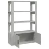  betonszürke szerelt fa tálalószekrény 80x30x119,5 cm