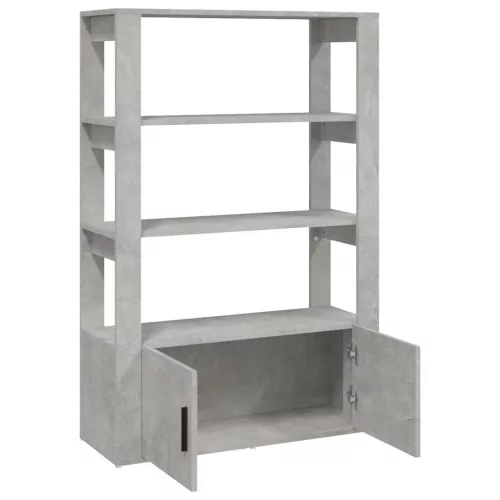  betonszürke szerelt fa tálalószekrény 80x30x119,5 cm