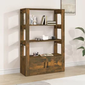    füstös tölgy színű szerelt fa tálalószekrény 80x30x119,5 cm