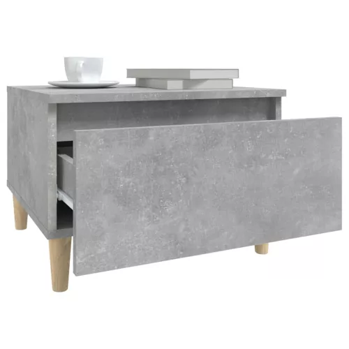  2 db betonszürke szerelt fa kisasztal 50x 46 x 35 cm