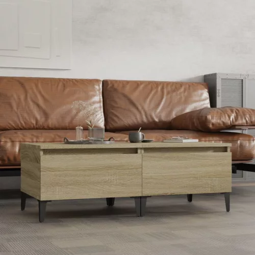  2 db sonoma tölgy színű szerelt fa kisasztal 50x46x35 cm