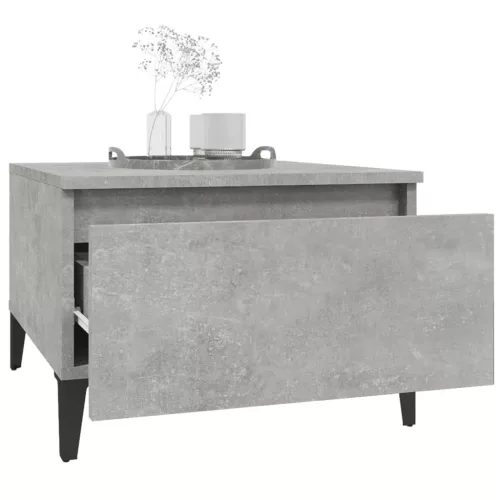  2 db betonszürke szerelt fa kisasztal 50x 46 x 35 cm