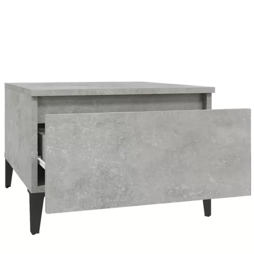  2 db betonszürke szerelt fa kisasztal 50x 46 x 35 cm