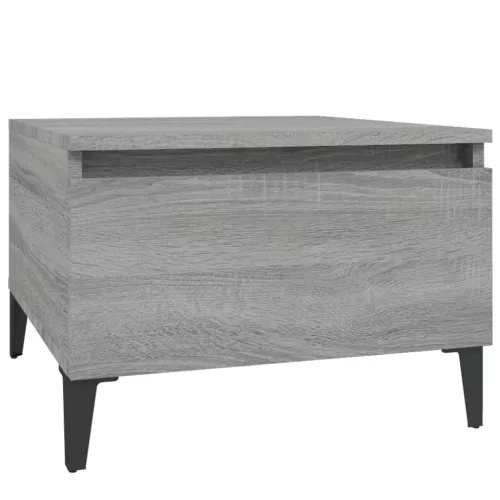  2 db szürke sonoma színű szerelt fa kisasztal 50x46x35 cm