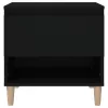  2 db fekete szerelt fa éjjeliszekrény 50 x 46 x 50 cm