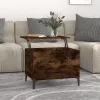  füstös tölgy színű szerelt fa dohányzóasztal 60x44,5x45 cm
