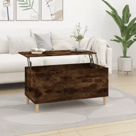    füstös tölgy színű szerelt fa dohányzóasztal 90 x 44,5 x 45 cm