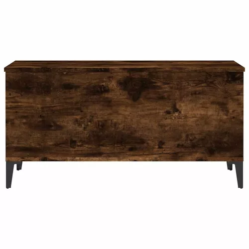  füstös tölgy színű szerelt fa dohányzóasztal 90 x 44,5 x 45 cm
