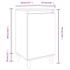  magasfényű fehér szerelt fa éjjeliszekrény 40x35x70 cm