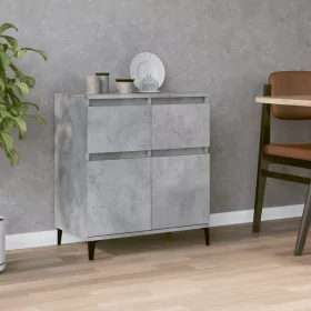  betonszürke szerelt fa tálalószekrény 60 x 35 x 70 cm