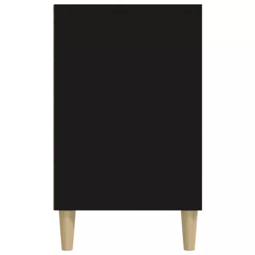  fekete szerelt fa cipősszekrény 102x36x60 cm