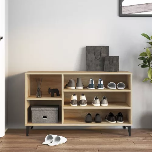  sonoma tölgy színű szerelt fa cipőszekrény 102x36x60 cm