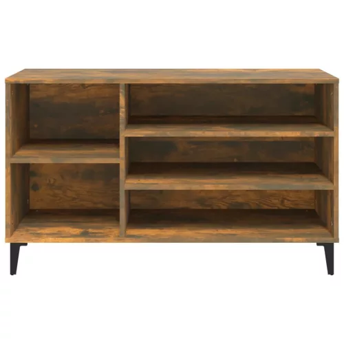  füstös tölgy színű szerelt fa cipősszekrény 102 x 36 x 60 cm