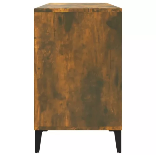  füstös tölgy színű szerelt fa cipősszekrény 102 x 36 x 60 cm