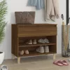  barna tölgy színű szerelt fa cipősszekrény 70x36x60 cm
